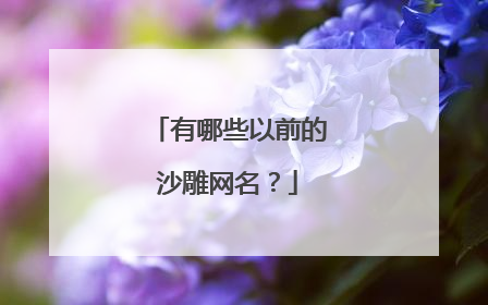 有哪些以前的沙雕网名?