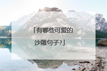 有哪些可爱的沙雕句子?