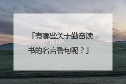 有哪些关于勤奋读书的名言警句呢?