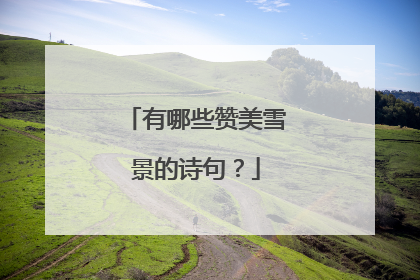 有哪些赞美雪景的诗句?