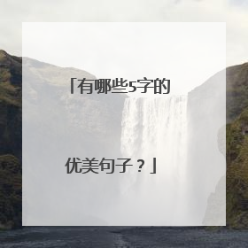 有哪些5字的优美句子?