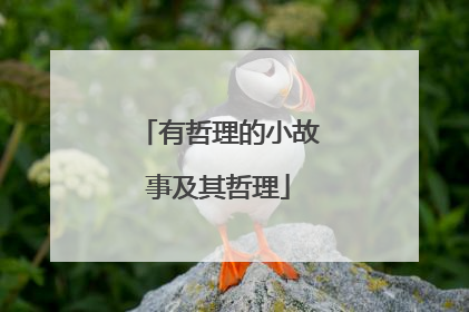 有哲理的小故事及其哲理