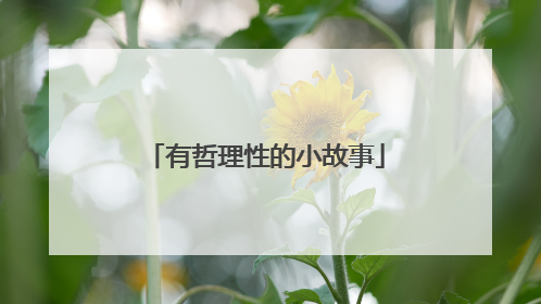 有哲理性的小故事