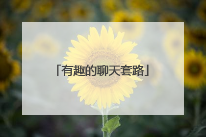 有趣的聊天套路