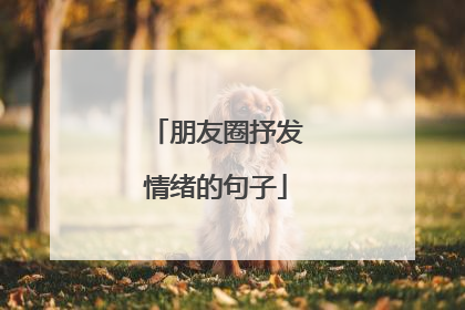 朋友圈抒发情绪的句子