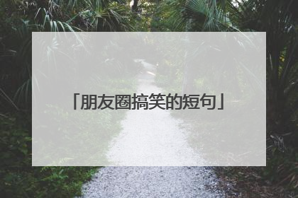 朋友圈搞笑的短句