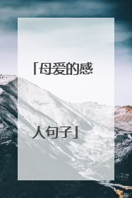 母爱的感人句子