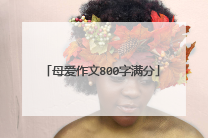 母爱作文800字满分