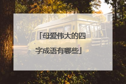 母爱伟大的四字成语有哪些