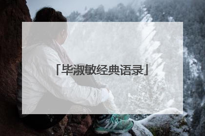 毕淑敏经典语录