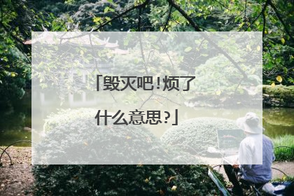 毁灭吧!烦了什么意思?