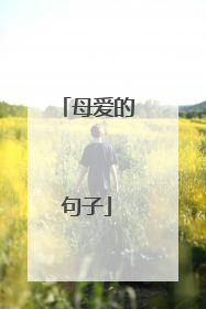 母爱的句子