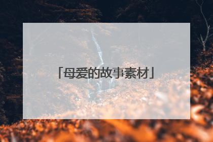 母爱的故事素材