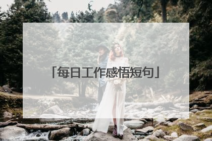 每日工作感悟短句