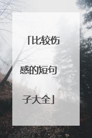 比较伤感的短句子大全