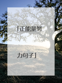 正能量努力句子