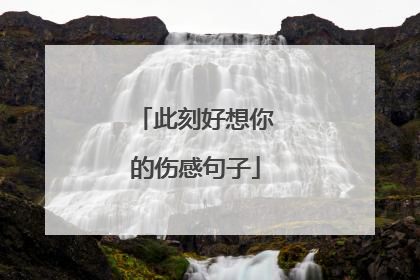 此刻好想你的伤感句子