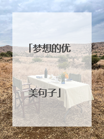 梦想的优美句子