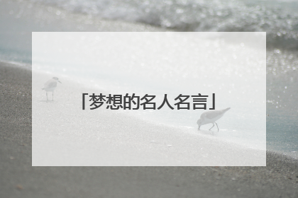 梦想的名人名言