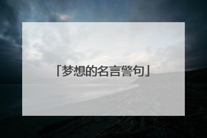 梦想的名言警句