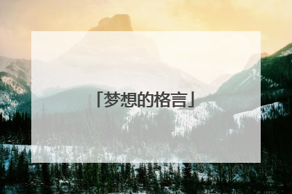 梦想的格言