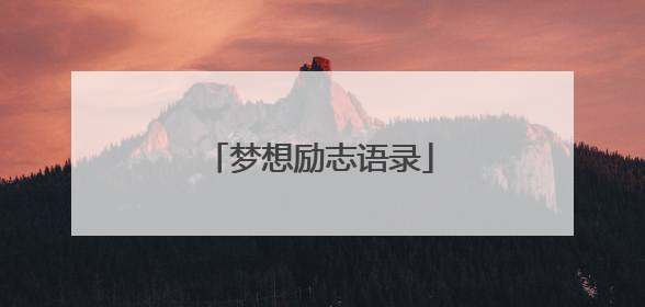 梦想励志语录