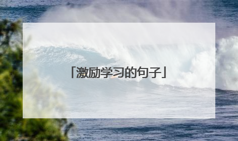 激励学习的句子