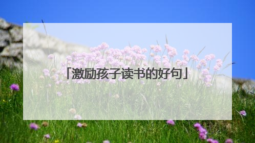 激励孩子读书的好句