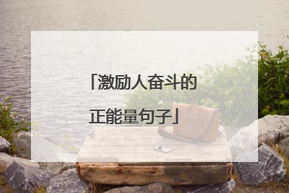 激励人奋斗的正能量句子