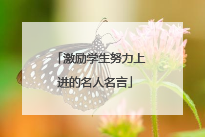 激励学生努力上进的名人名言