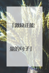 激励正能量的句子