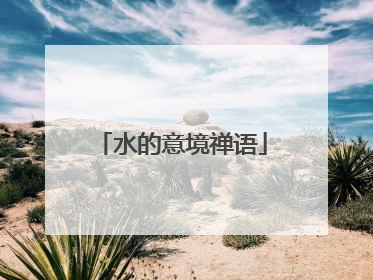 水的意境禅语