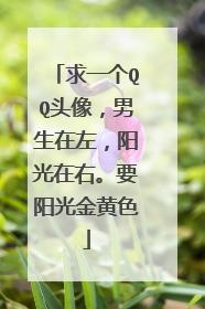 求一个QQ头像,男生在左,阳光在右。要阳光金黄色