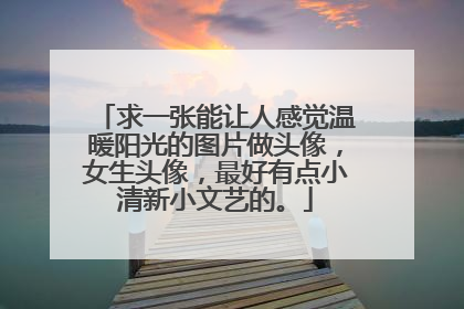 求一张能让人感觉温暖阳光的图片做头像,女生头像,最好有点小清新小文艺的。