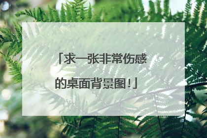 求一张非常伤感的桌面背景图!