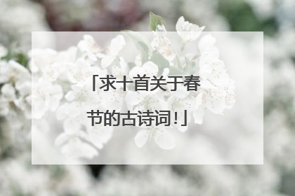 求十首关于春节的古诗词!