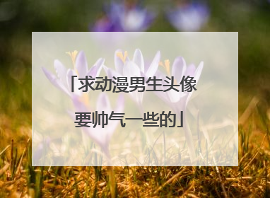 求动漫男生头像 要帅气一些的