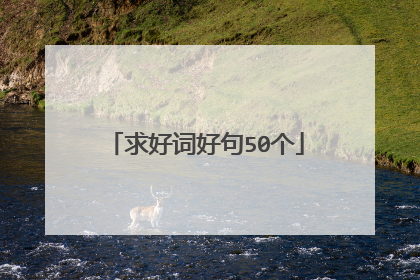 求好词好句50个