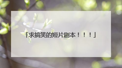 求搞笑的短片剧本!!!
