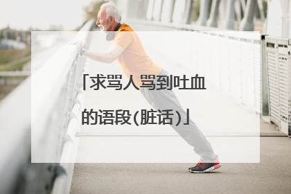 求骂人骂到吐血的语段(脏话)