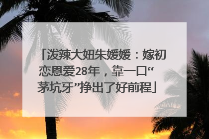 泼辣大妞朱媛媛:嫁初恋恩爱28年,靠一口“茅坑牙”挣出了好前程