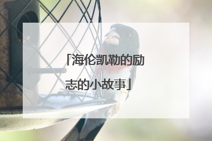 海伦凯勒的励志的小故事