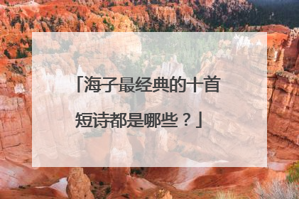 海子最经典的十首短诗都是哪些？