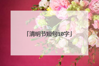 清明节短句10字