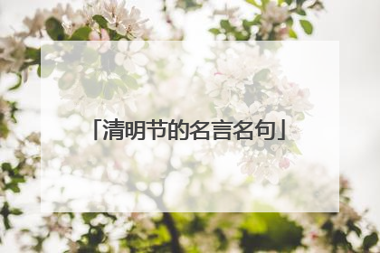 清明节的名言名句