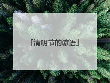 清明节的谚语