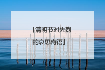 清明节对先烈的哀思寄语