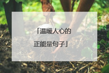 温暖人心的正能量句子