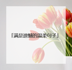 满是遗憾的温柔句子
