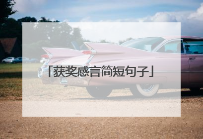 获奖感言简短句子